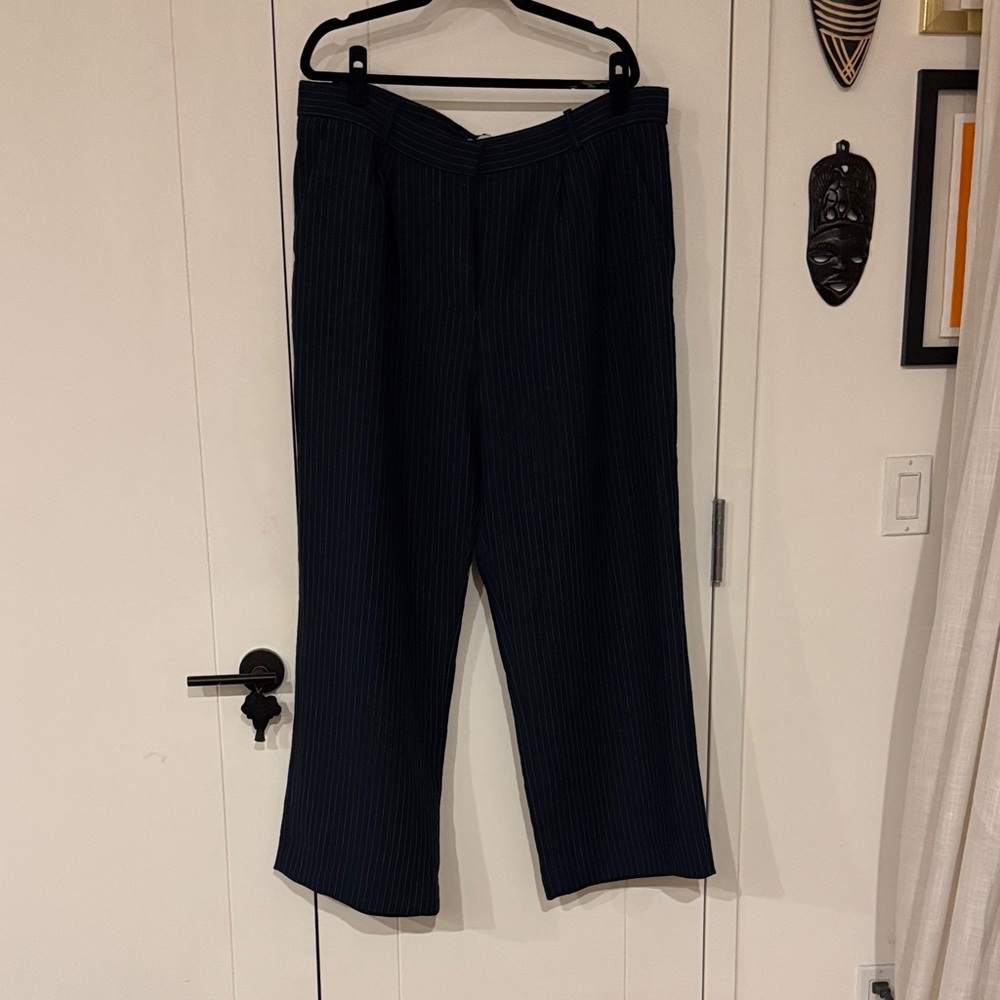 Abercrombie & Fitch Navy Pinstripe Dress Pants